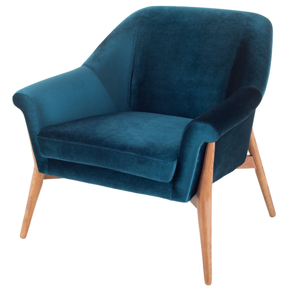 Nuevo HGSC180 CHARLIZE OCCASIONAL CHAIR in MIDNIGHT BLUE